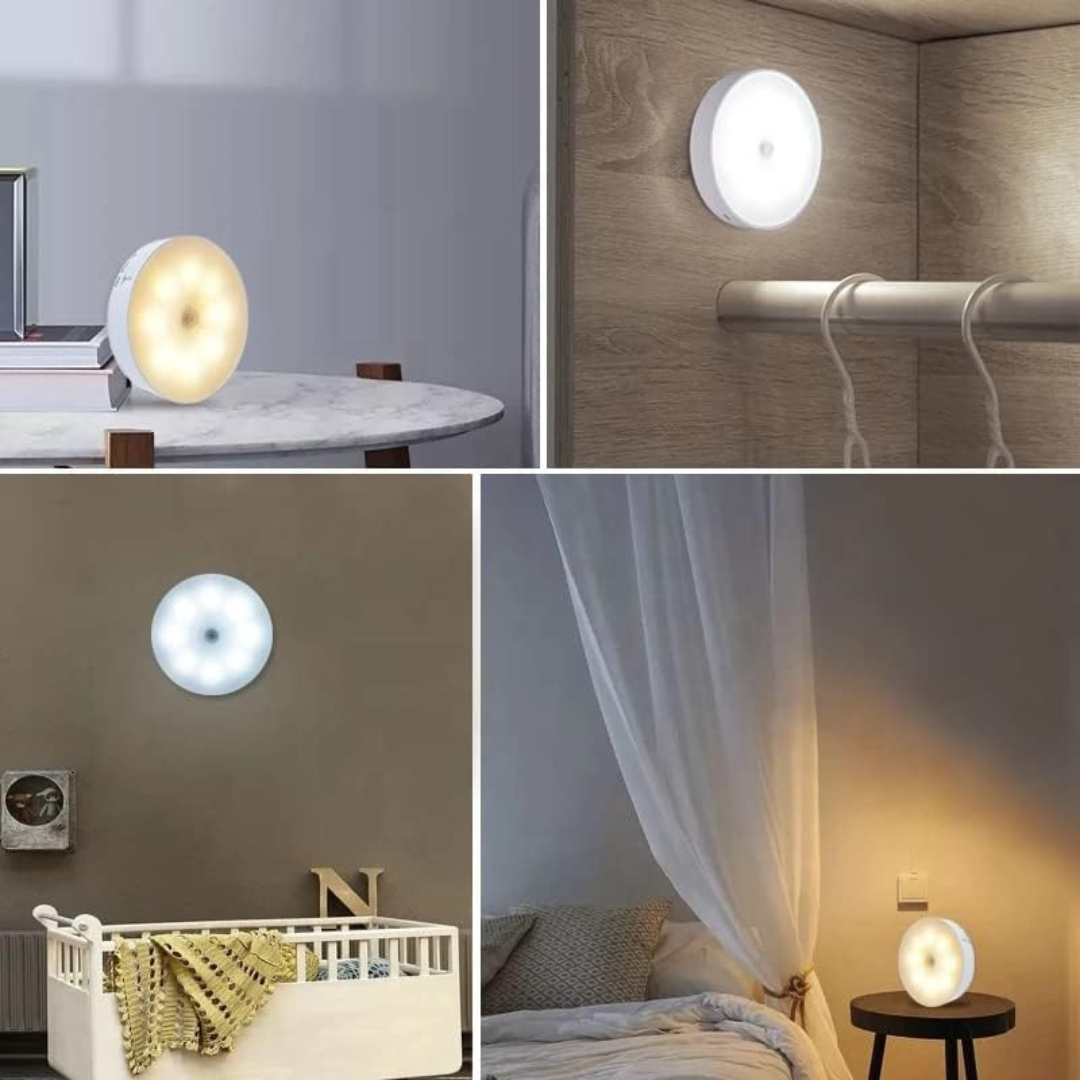 Luz LED con Sensor de Movimiento – Iluminación automática sin cables (Pack de 3)